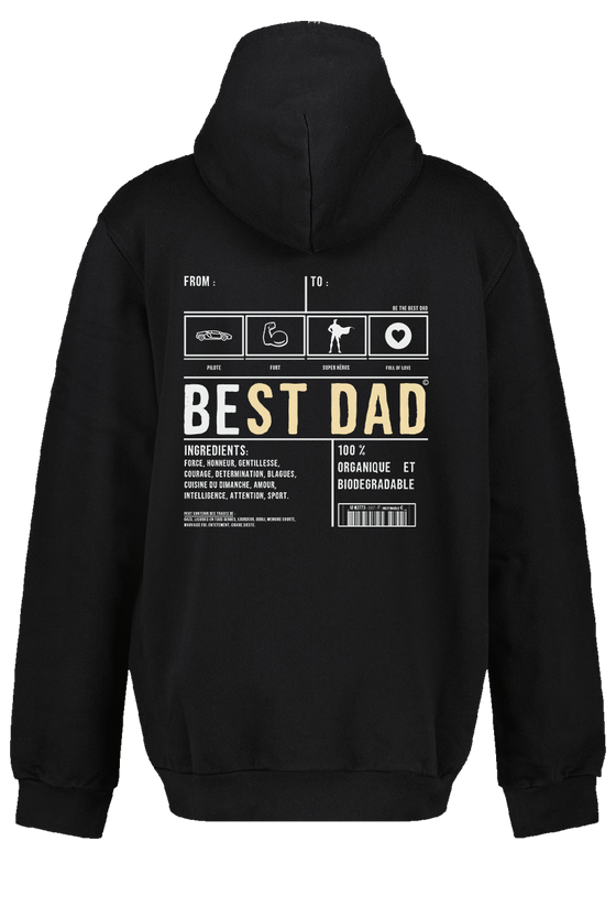 BE THE BEST DAD / HOODIE NOIR